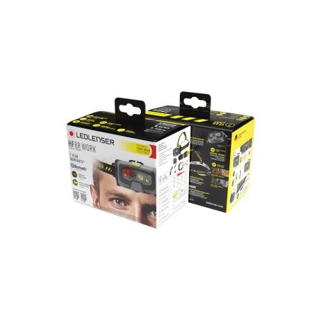 Ledlenser HF8R Work, Naglavna polnilna svetilka, Črna/Rumena