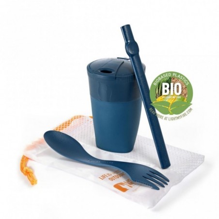 LMF ReKit BIO, Hazyblue Modra, Set: skodelica, spork, slamica