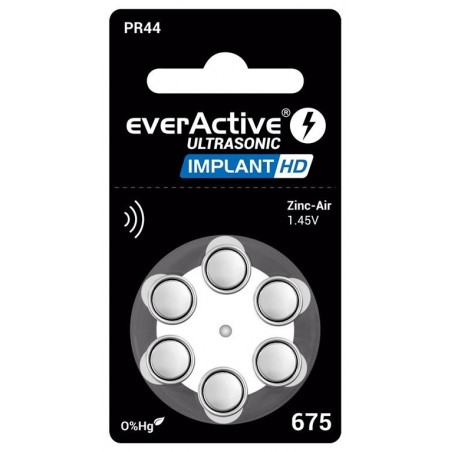 everActive Implant Hd A675 - PR44, 6x, Cink-Zračna baterija za slušne aparate