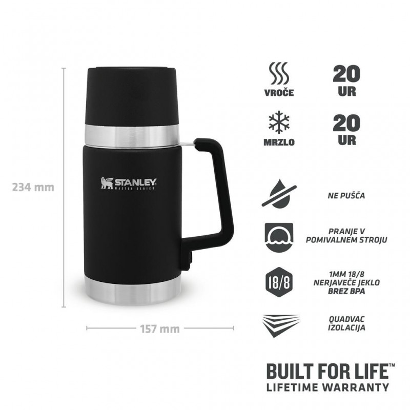 Stanley Master Posoda za hrano 0,7L, Foundry Črna