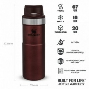 Stanley The Classic Trigger-Action Travel Mug 0,47L, Wine... 2