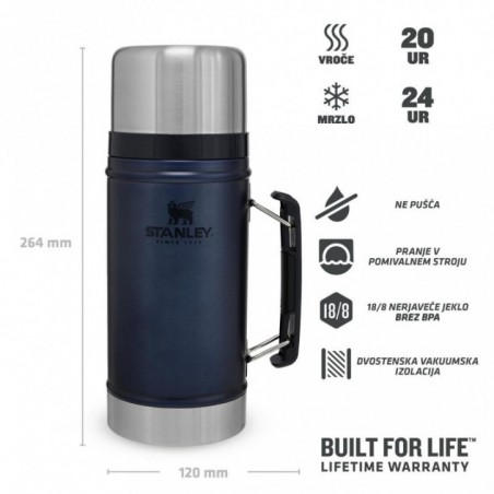 Stanley The Legendary Classic Food Jar 0.94L, Nightfall Modra, Vakuumsko izolira