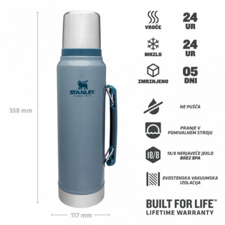 Stanley Classic Bottle 1L, Hammertone Ice,