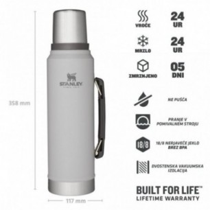 Stanley Classic Bottle 1L, Ash 2