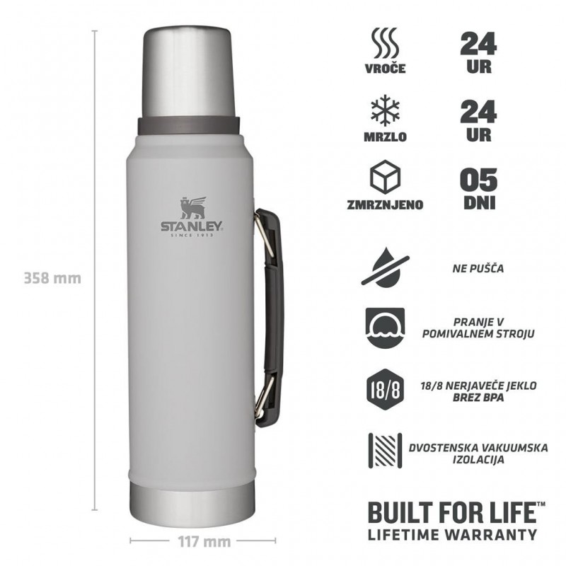 Stanley Classic Bottle 1L, Ash