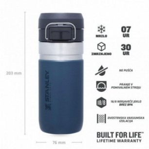 Stanley Quick Flip Water Bottle 0.47L, Abyss, 2