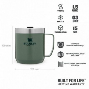 Stanley Classic Camp Mug, Hammertone Zelena, Skodelica 2
