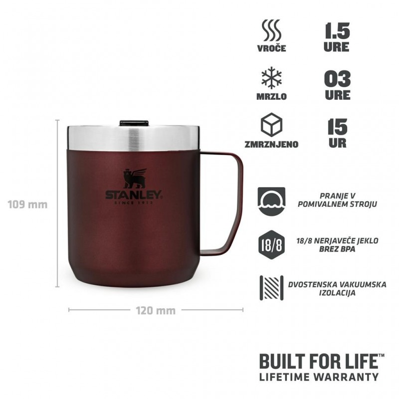 Stanley Classic Camp Mug, Wine Rdeča, Skodelica