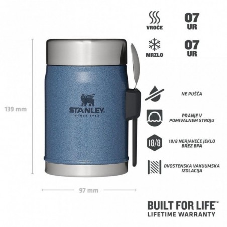 Stanley Classic Food Jar + Spork 0.4L, Hammertone Lake