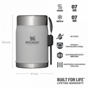 Stanley Classic Food Jar + Spork 0.4L, Ash 2