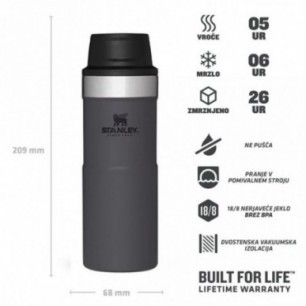 Stanley Classic Trigger Travel Mug 0,35L, Charcoal 2