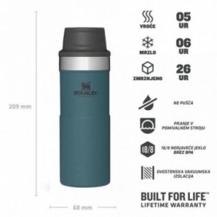 Stanley Classic Trigger Travel Mug 0,35L, Lagoon 2