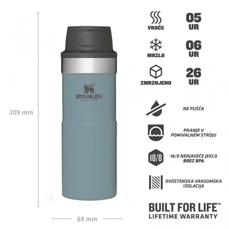 Stanley Classic Trigger Travel Mug 0,35L, Shale