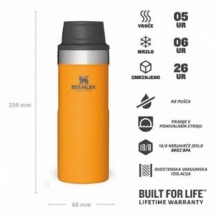 Stanley Classic Trigger Travel Mug 0,35L, Saffron 2