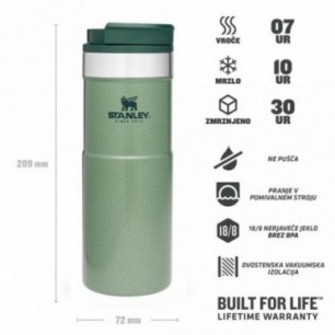 Stanley NeverLeak Travel Mug 0.47L, Hammertone Zelena 2